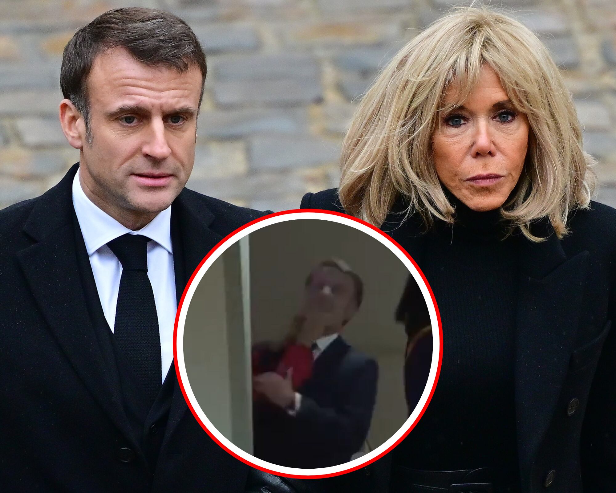 El presidente de Francia, Emmanuel Macron, desmintió haber tenido una “pelea doméstica” con su esposa tras la difusión de imágenes en la que se ve como Brigitte Macron le empuja la cara en un gesto que parecería un manotazo justo cuando abren las puertas del avión al aterrizar en Vietnam.
(Foto:  Caracol Radio / Getty / Cortesía )