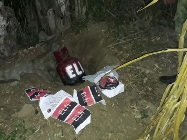Incautación de material bélico e ideológico del Eln en Mercaderes, Cauca.