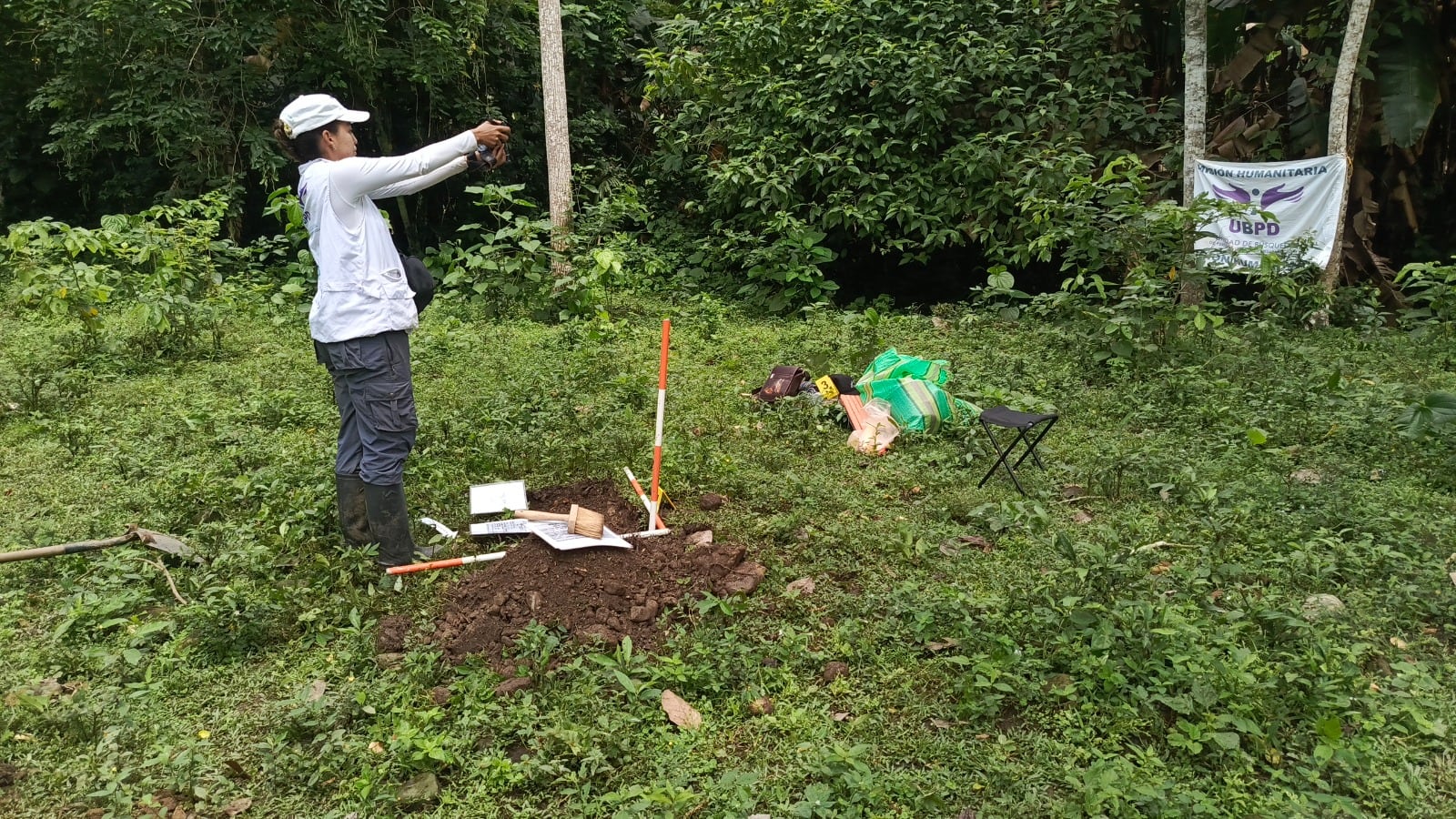 Restos óseos de una persona desaparecida en Urabá- foto UBPD