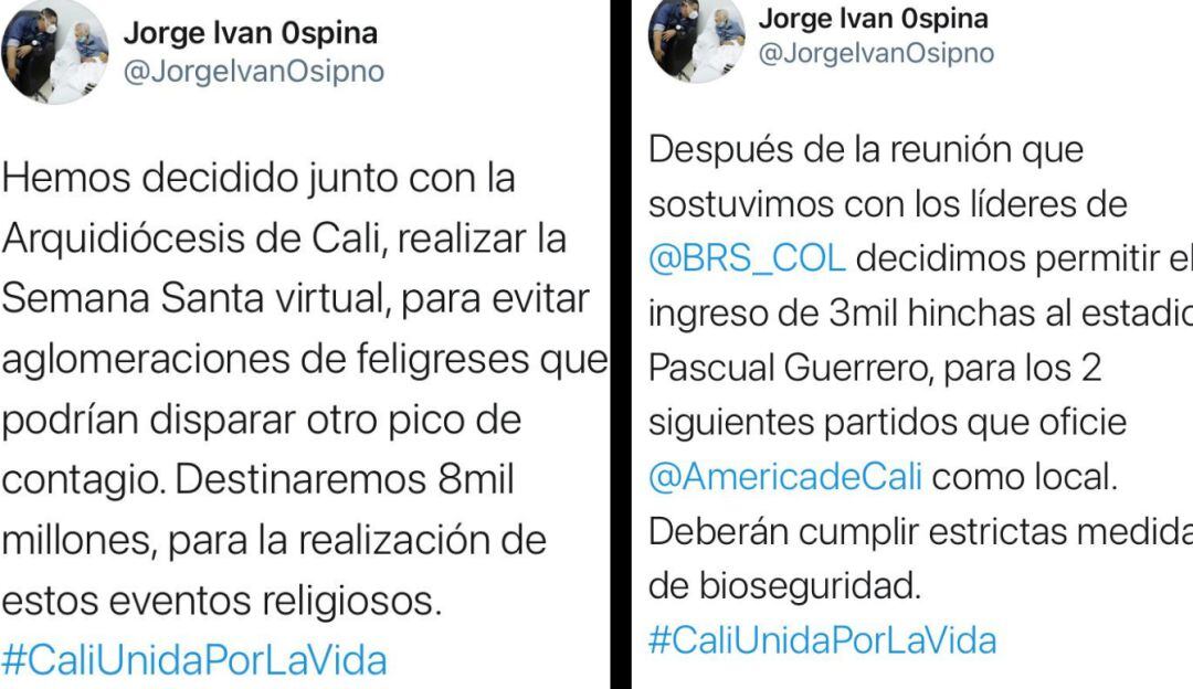 Cuenta falsa que buscaba suplantar al alcalde de Cali