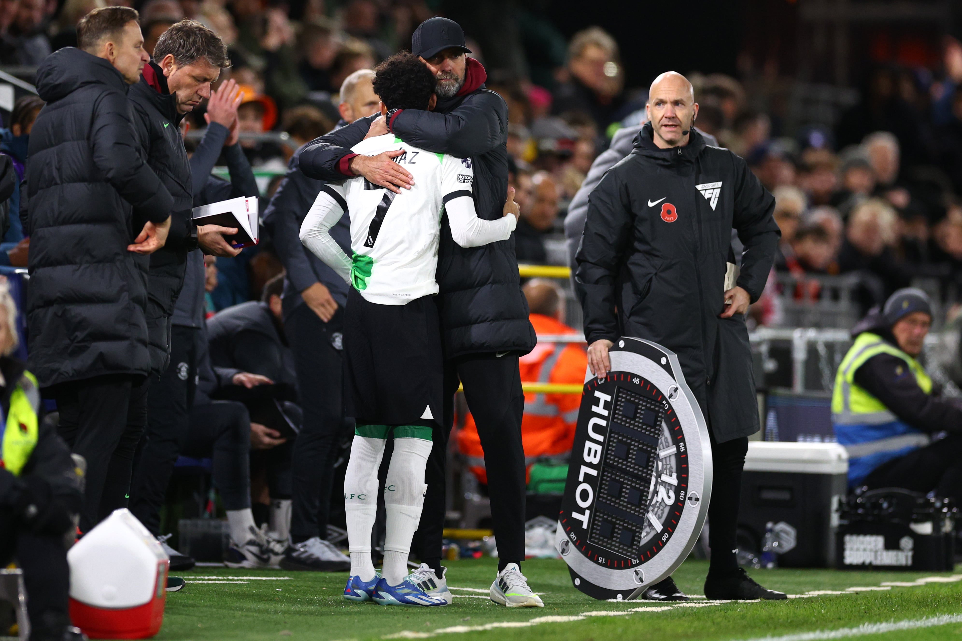 Luis Díaz con el Liverpool | Foto: Clive Rose/Getty Images