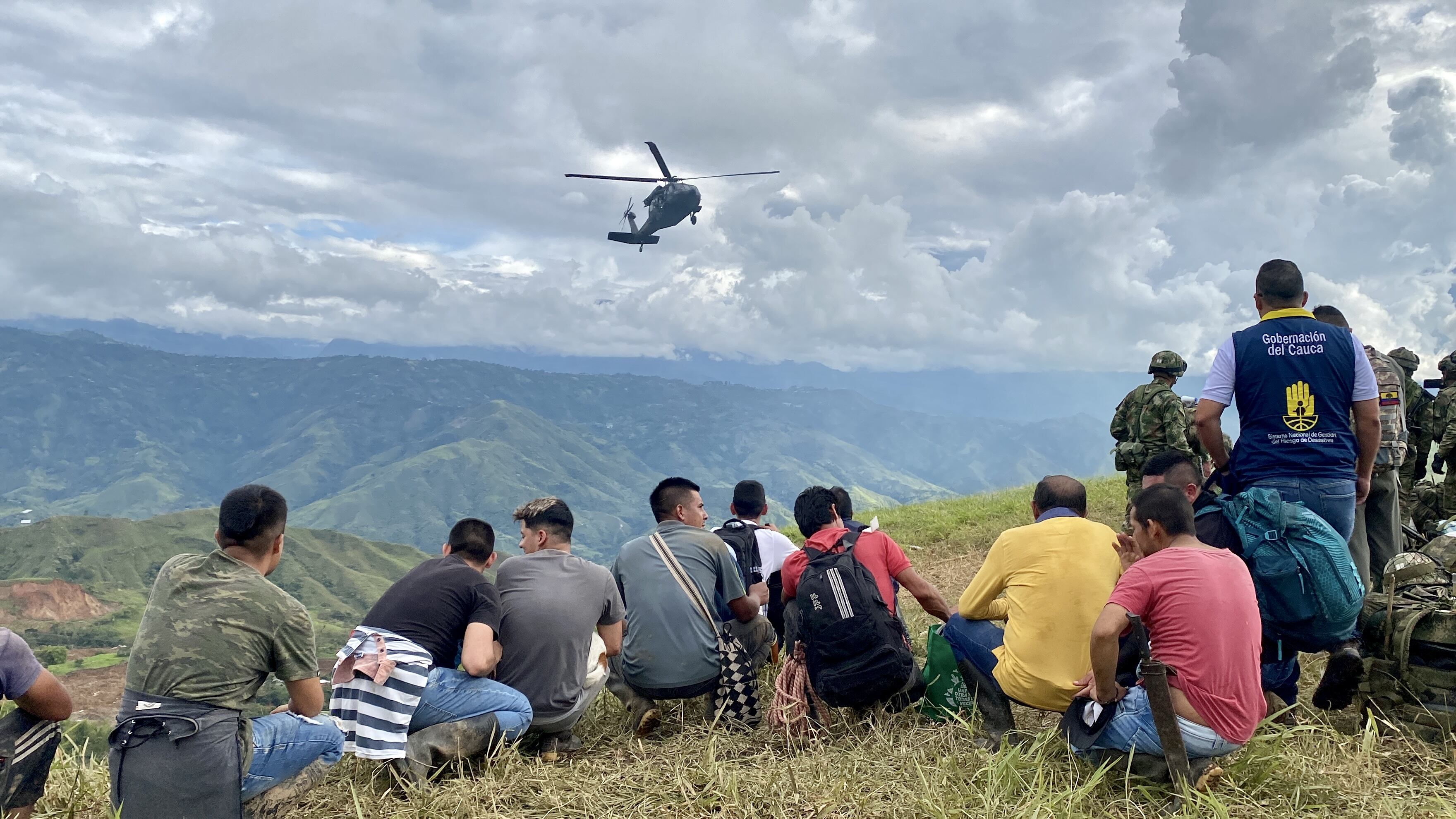 Evacuación en Rosas, Cauca / Foto: Cortesía Fuerza Aérea Colombiana