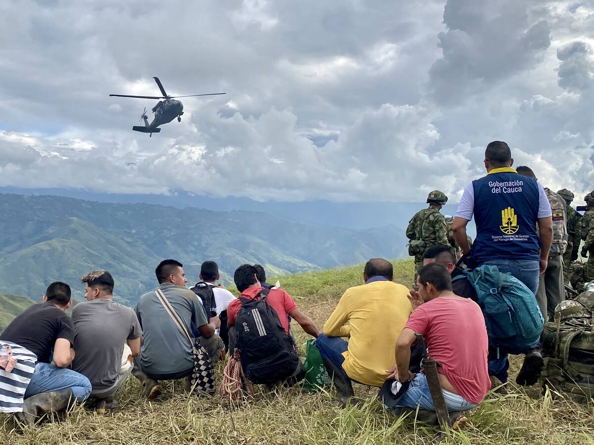 116 personas han sido evacuadas del derrumbe en Rosas, Cauca