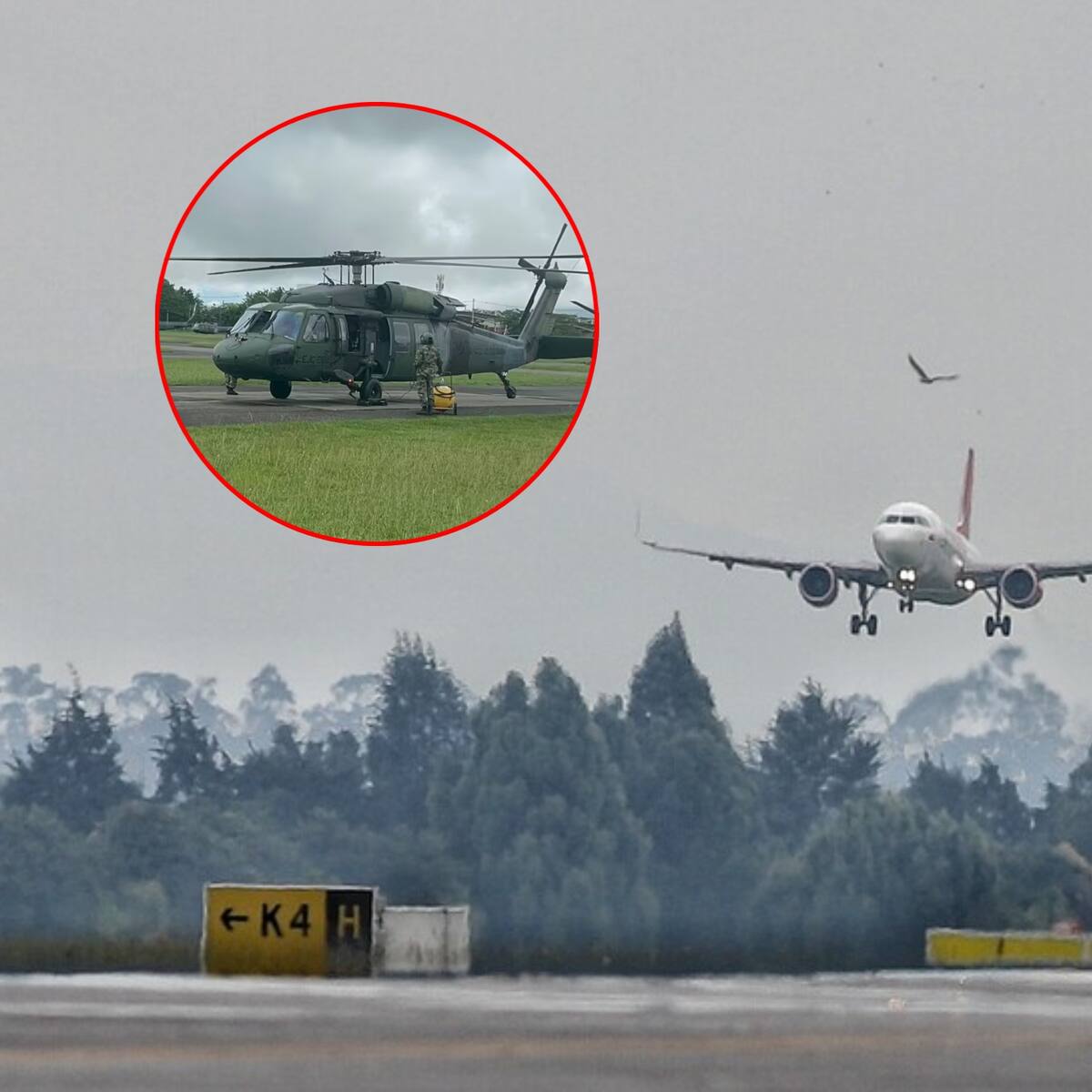 Denuncian penalmente a pilotos del helicóptero militar que cruzó pista de El Dorado sin autorización