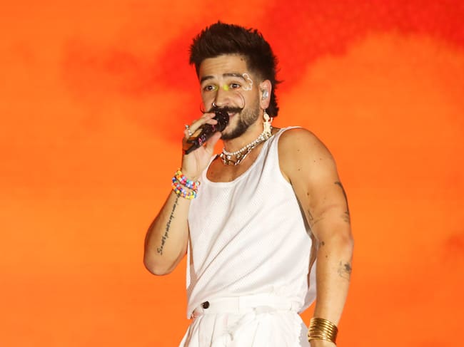 CANCUN, MEXICO - MAY 06: Camilo performs on his 'De Adentro Pa Afuera Tour' at Estadio Beto Avila on May 6, 2023 in Cancun, Mexico. (Photo by Thaddaeus McAdams/Getty Images)