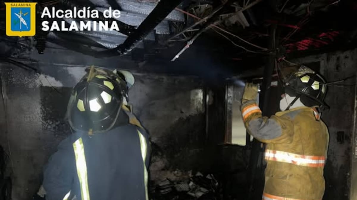 Un incendio estructural afectó por completo una vivienda en Salamina, Caldas