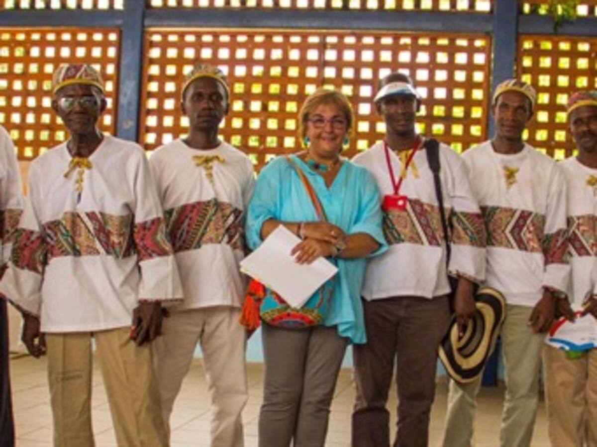 Guardia Palenquera encargada de la seguridad en la Cumbre Afro en Cartagena