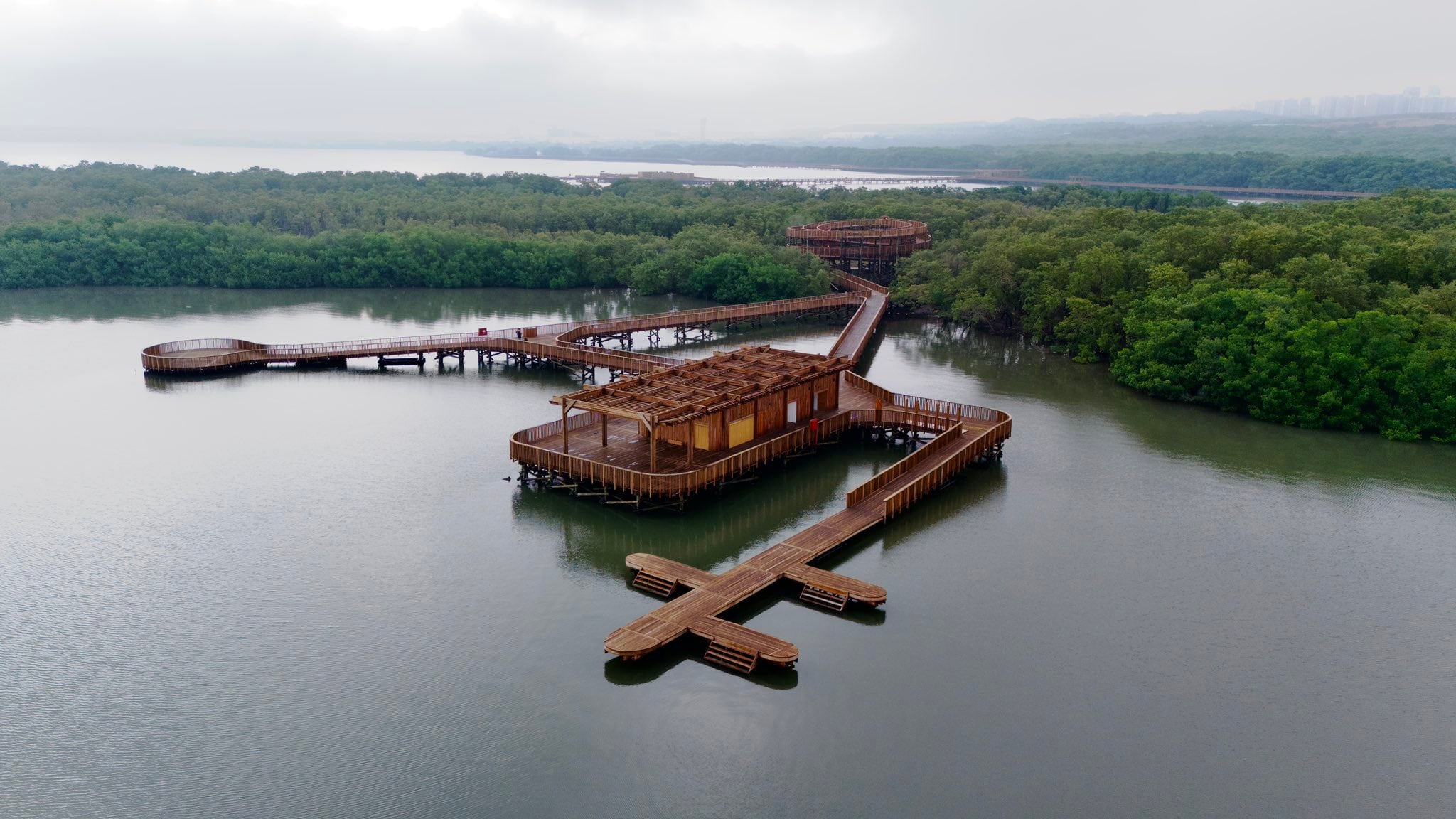 Sendero manglar en el Ecoparque Mallorquín. Cortesía: Alcaldía de Barranquilla