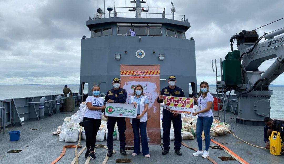 La jornada adelantada por la Alcaldía de Cartagena y la fundación Copservir también llevó ayudas humanitarias para los isleños