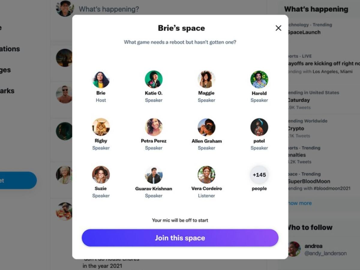 Salas de audio de Twitter llegan oficialmente a la versión web de la red