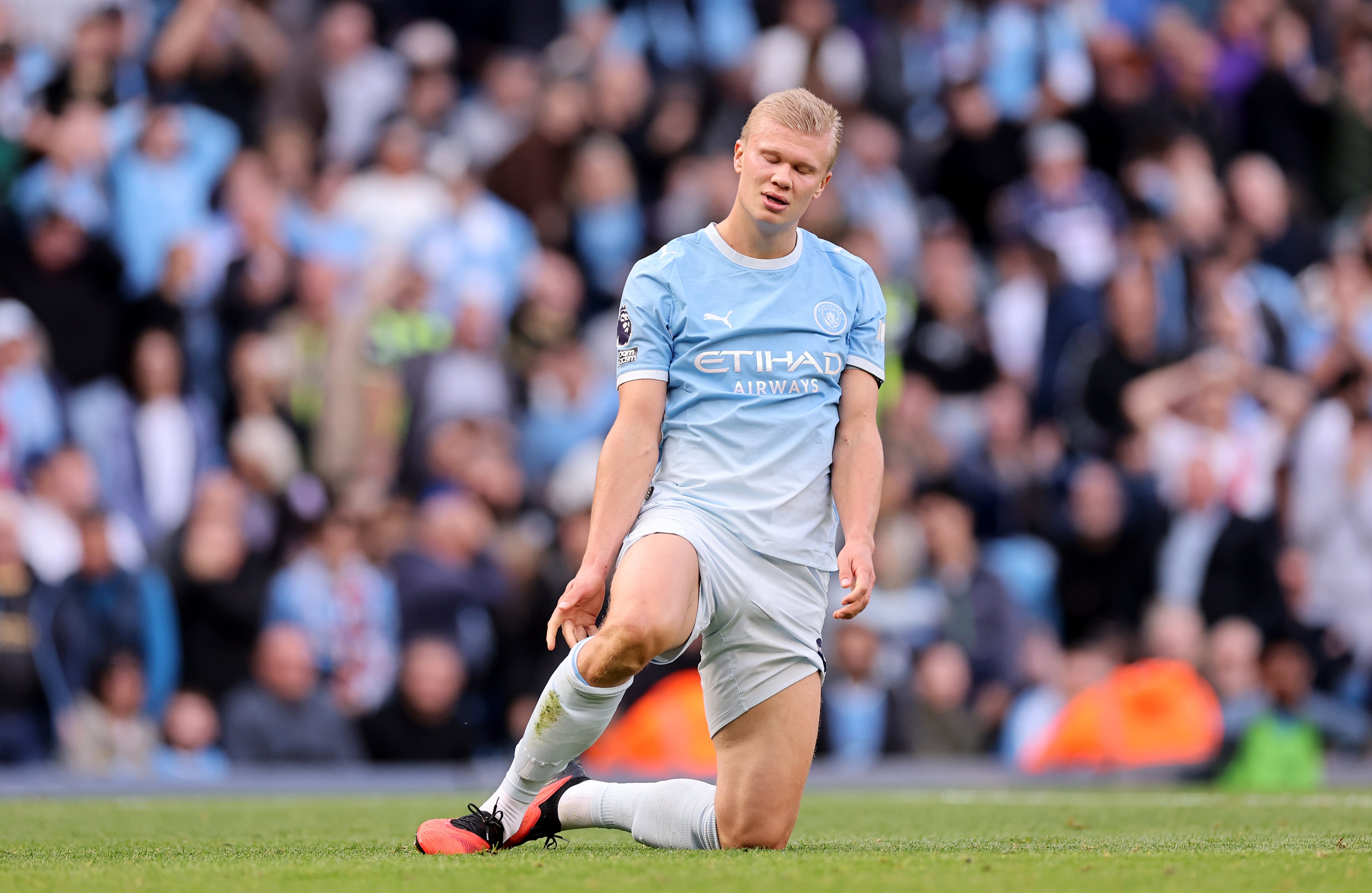 Erling Haaland, principal figura del Manchester City. (Photo by Carl Recine/Getty Images)