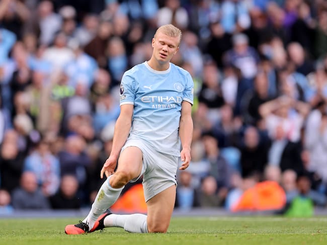 Erling Haaland, principal figura del Manchester City. (Photo by Carl Recine/Getty Images)