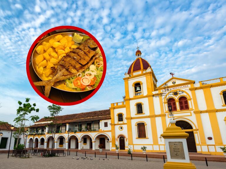 Iglesia de la Inmaculada Concepción  de Mompox // DC_ Colombia  // Pescado con yuca // Getty Images
