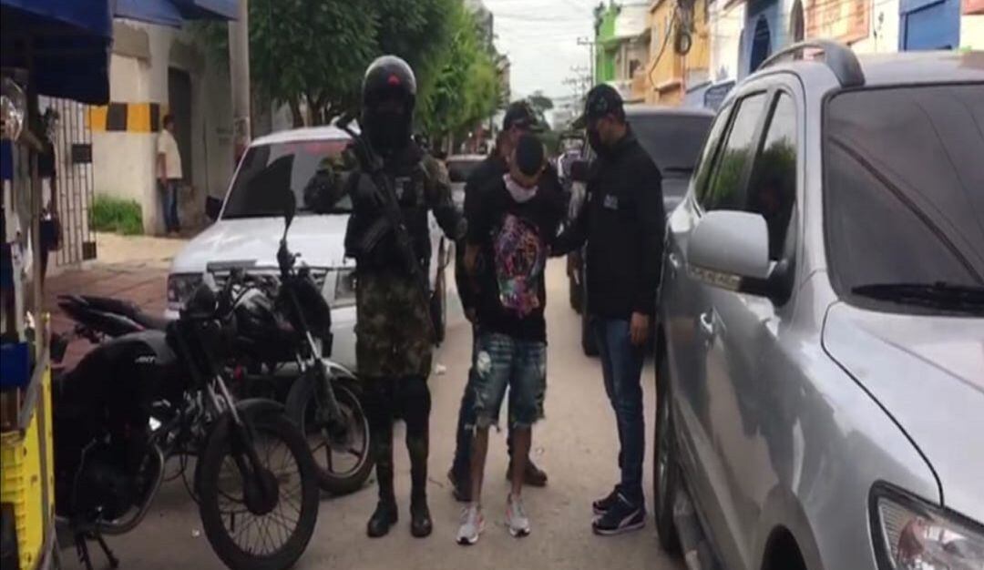 El presunto integrante del Clan de Golfo capturado en Barranquilla.