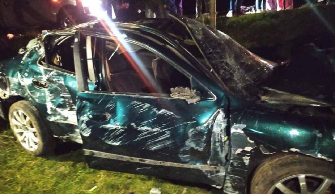 Se reporta el percance automotriz, en el sector del corregimiento de Berlín, municipio de Tona.