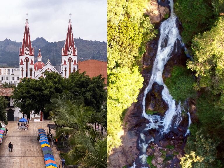 La Ceja. Vista aérea del municipio, es uno de los mayores productores de flores (Getty Images)