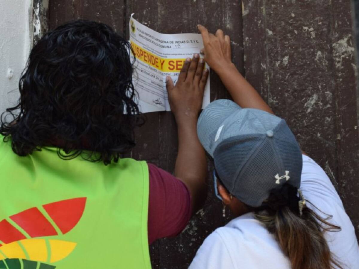 IPCC y Policía sellaron obra en el barrio Getsemaní de Cartagena