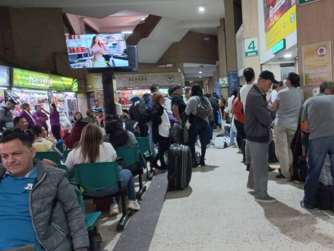 Masiva salida de pasajeros desde Bucaramanga