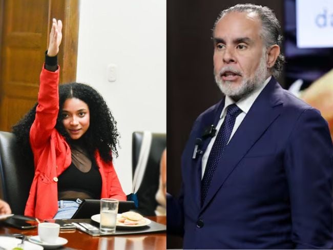 Ministro de Interior Armando Benedetti y Juliana Guerrero