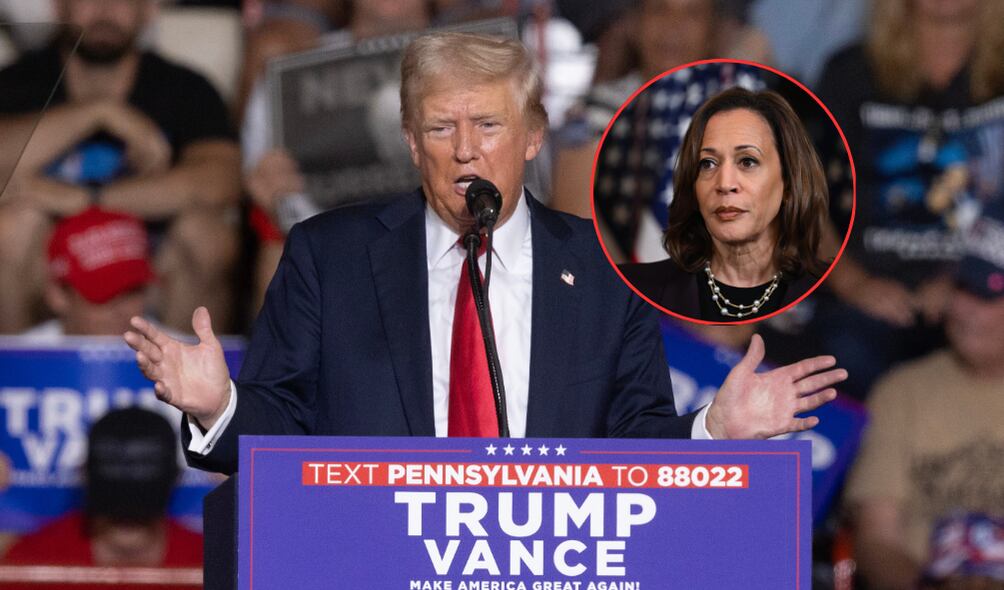El candidato republicano, Donald Trump cuestiona los orígenes de Kamala Harris. ( Foto: EFE / Caracol Radio )
