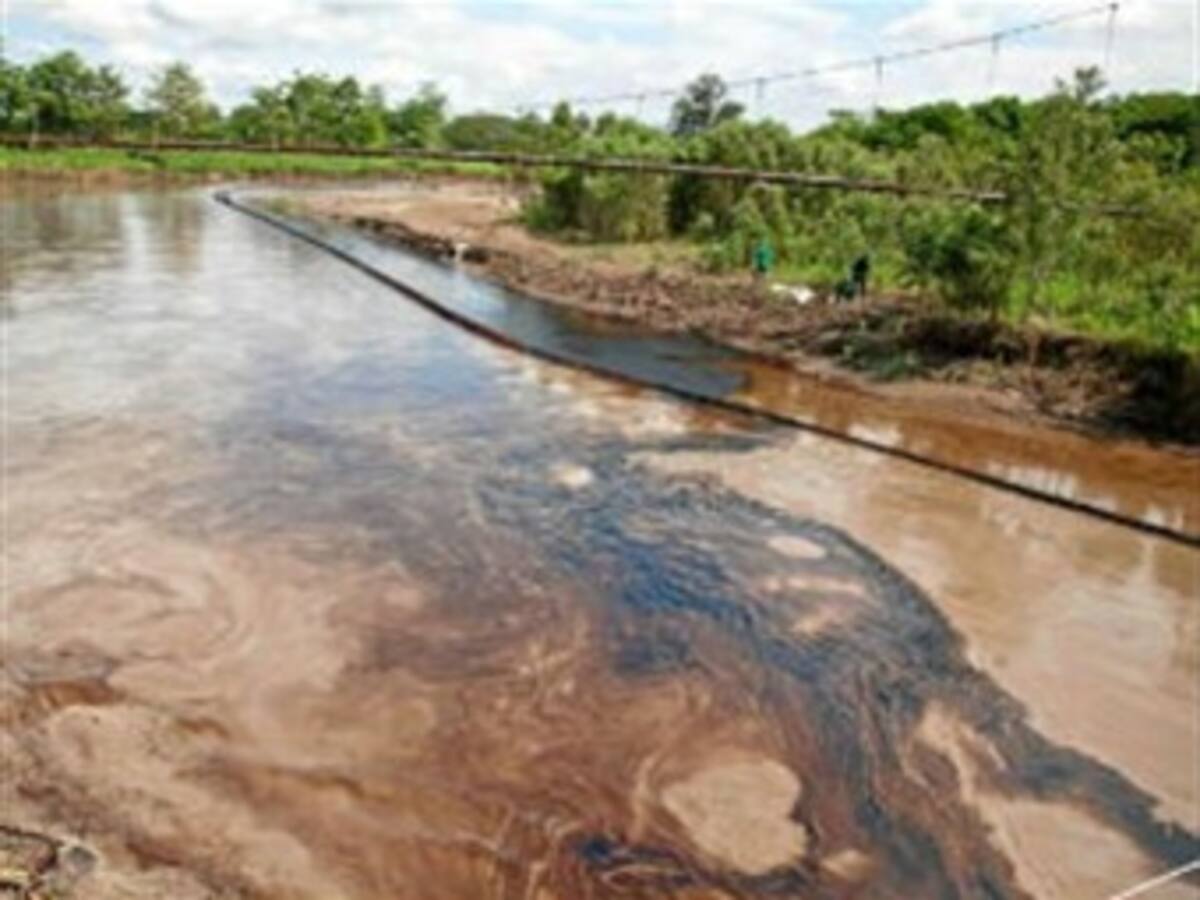 Derrame de crudo que se presentó en el municipio de Turbana