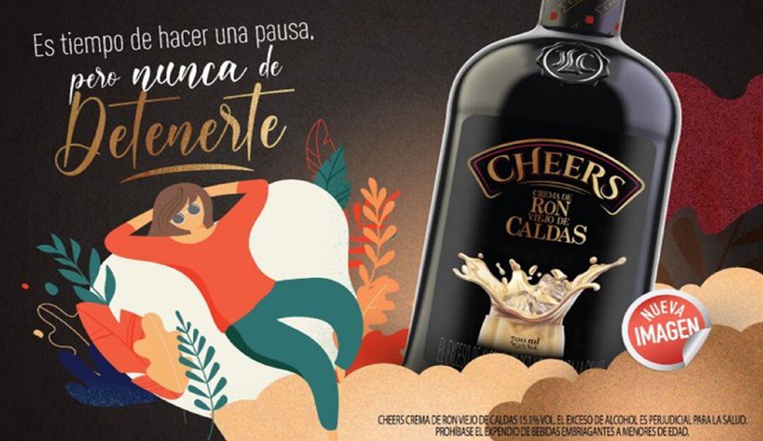 Nueva imagen de la Crema de Ron Viejo de Caldas Cheers