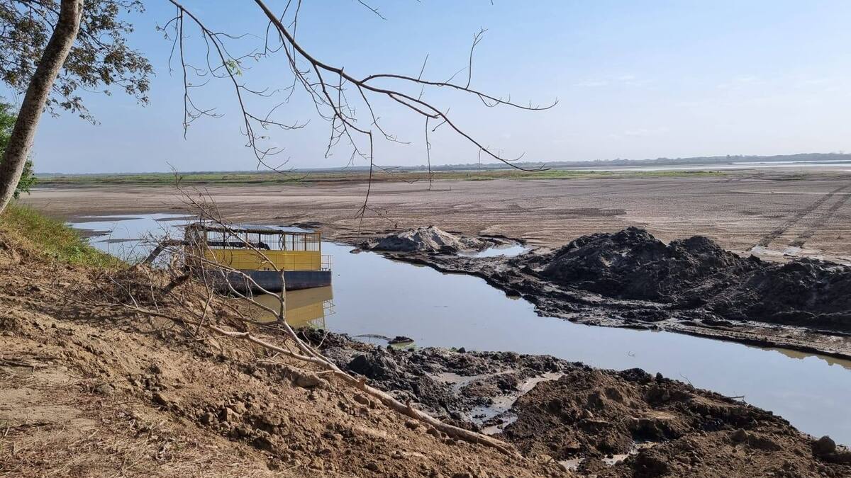 Niveles del río Magdalena en sur del Atlántico podrían llegar a estar por debajo de los dos metros