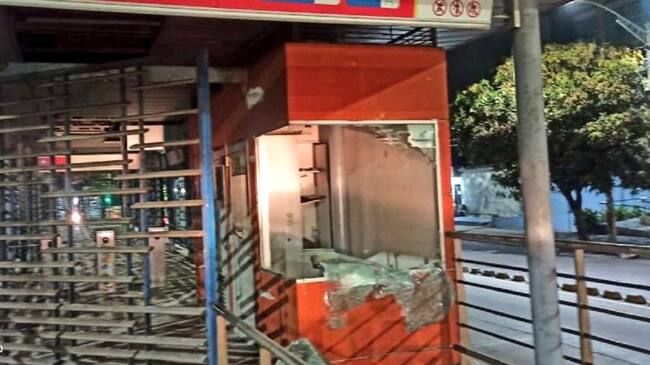 Estación La Veintiuna vandalizada