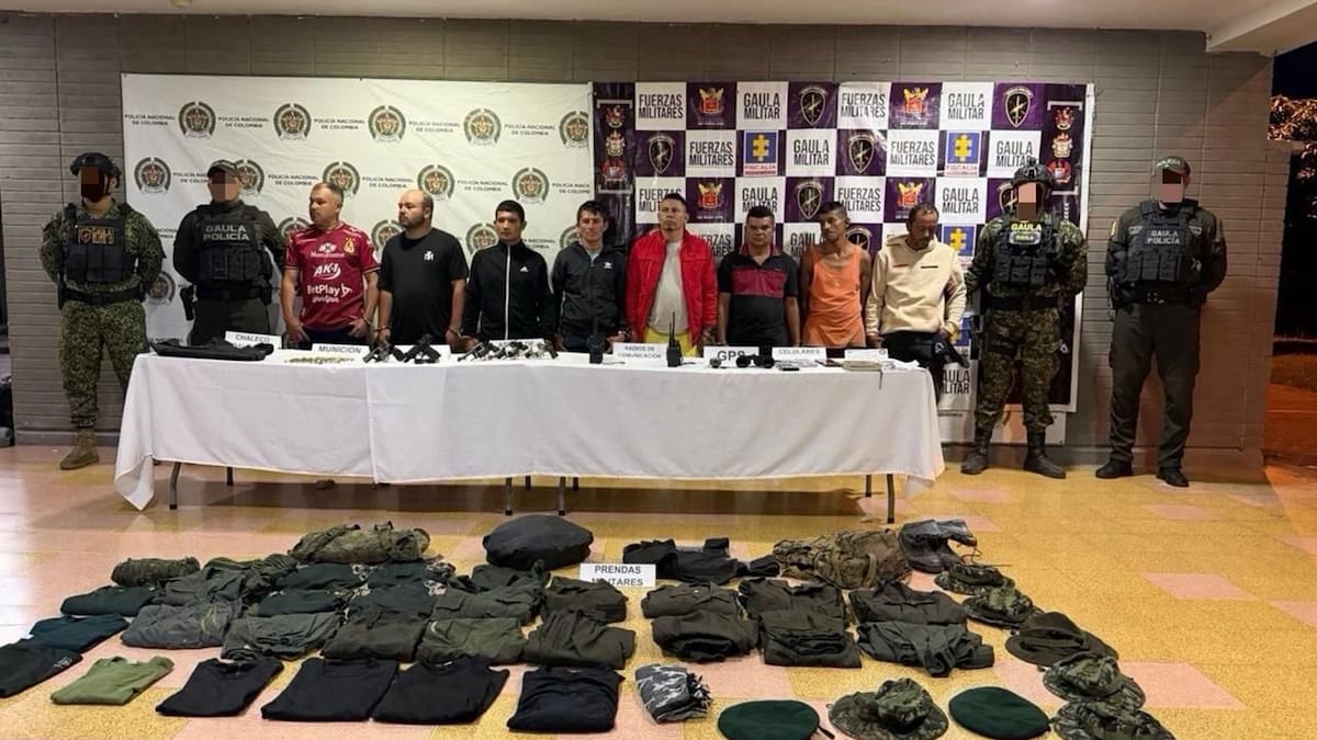 Capturan a 8 integrantes de las disidencias de alias Calarcá en el Tolima