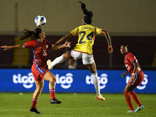 Ivonne Chacon en amistoso internacional ante Panamá. (Photo by ROBERTO CISNEROS / AFP) (Photo by ROBERTO CISNEROS/AFP via Getty Images)