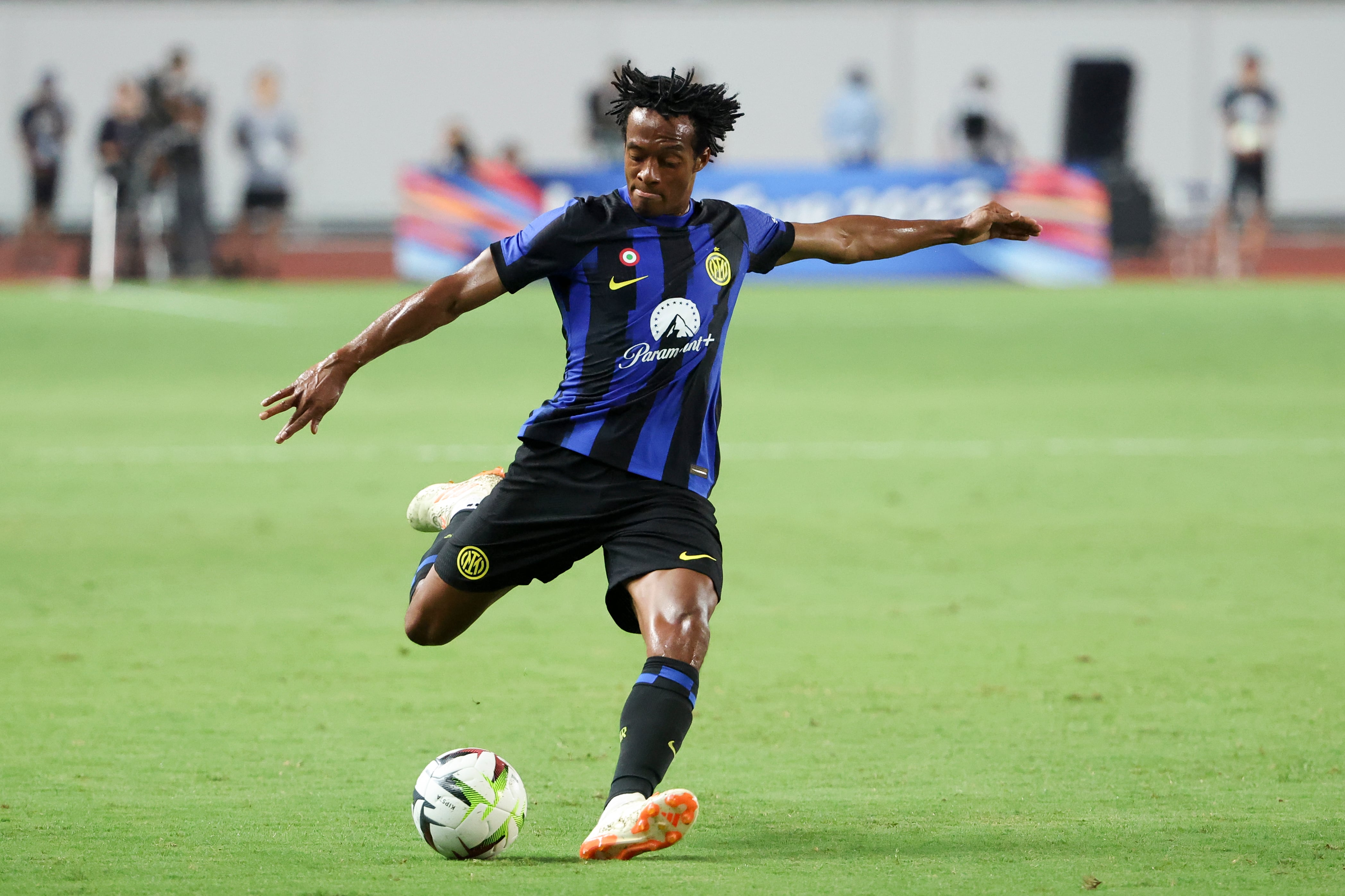 Juan Guillermo Cuadrado en su juego ante el Al-Nassr. (Photo by Jean Catuffe/Getty Images)