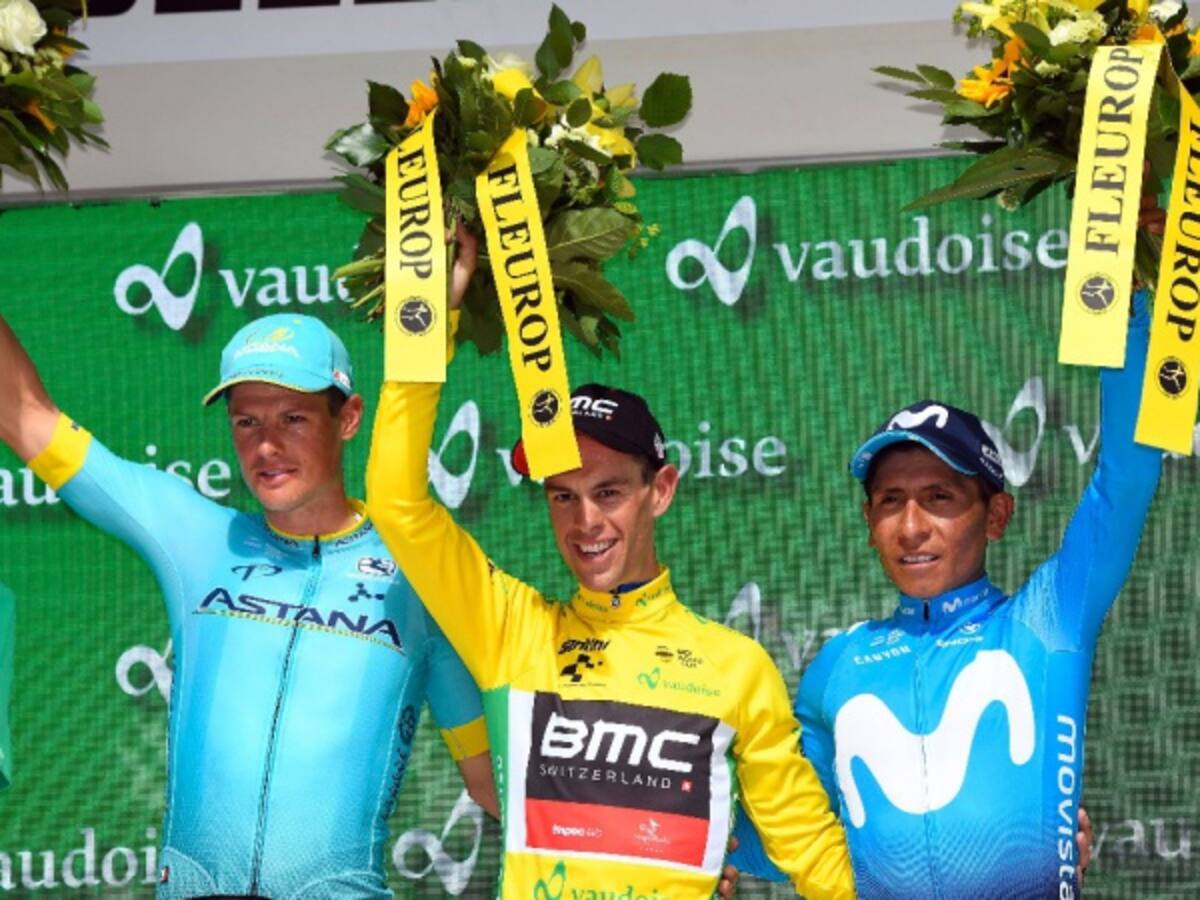 Nairo fue tercero en la Vuelta a Suiza que ganó Richie Porte