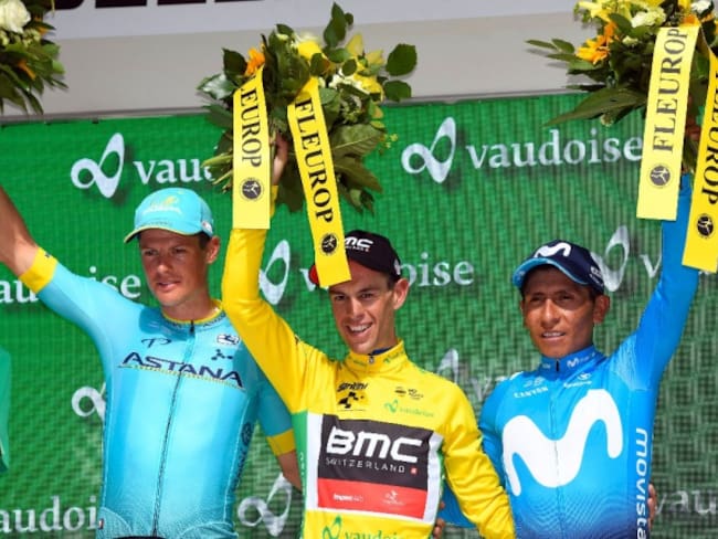 Nairo fue tercero en la Vuelta a Suiza que ganó Richie Porte