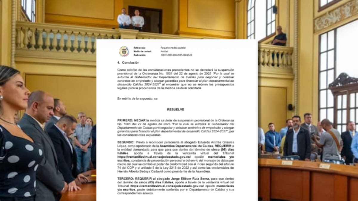 Tribunal autoriza el empréstito solicitado por la Gobernación de caldas para obras en las vías