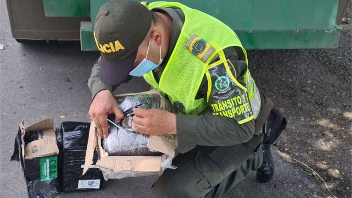 En Caldas fue incautada una encomienda con 10 mil dosis de marihuana