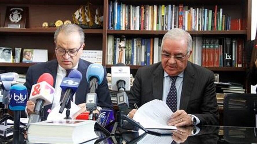 El Procurador General de la Nación, Fernando Carrillo Flórez, y el Contralor General de la República, Edgardo Maya Villazón. Foto: Procuraduría