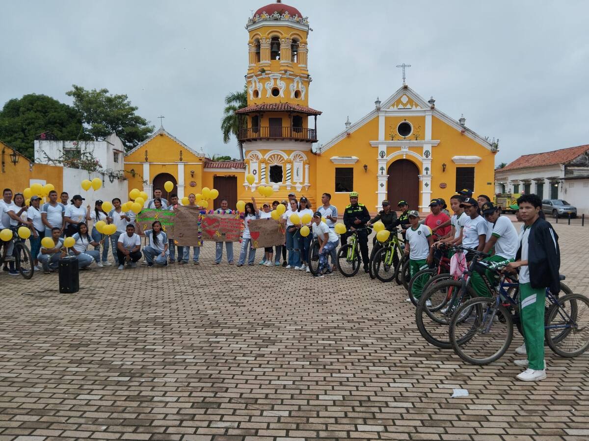 “Ciclovía por la Vida” conmemoró Día Mundial de la Prevención del Suicidio en Mompox