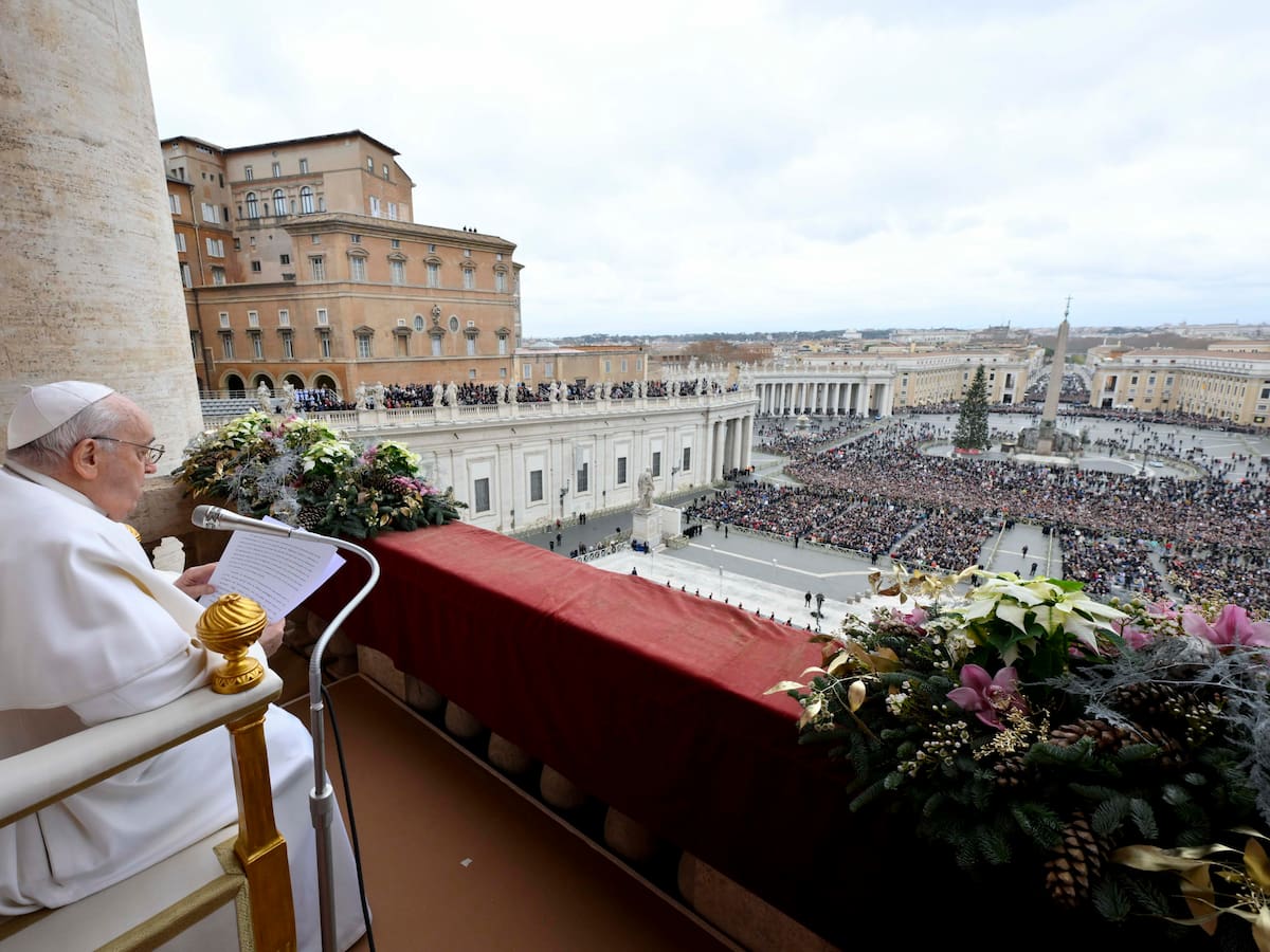 En la última misa del año, el papa Francisco dio una palabras al mundo