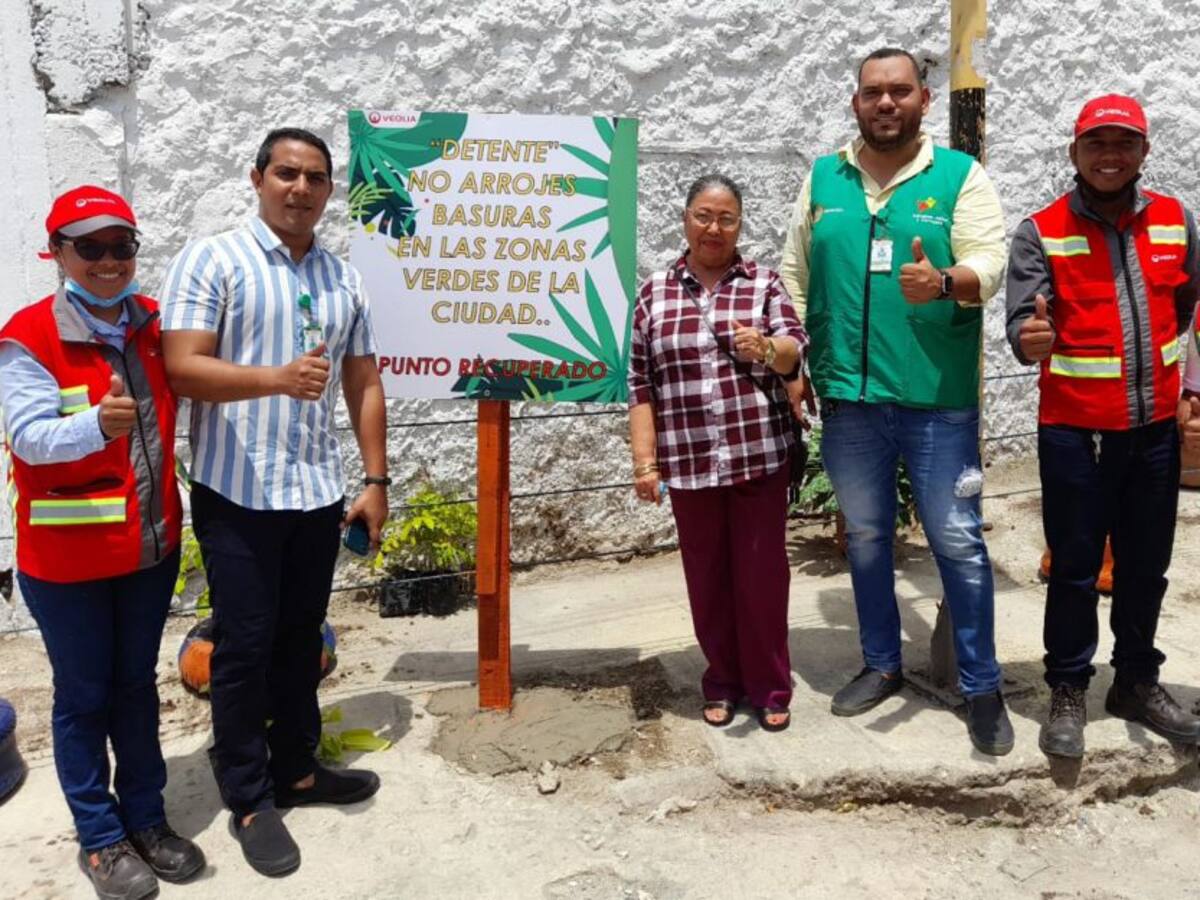 En Nuevo Bosque Veolia Aseo Cartagena recuperó zona contaminada