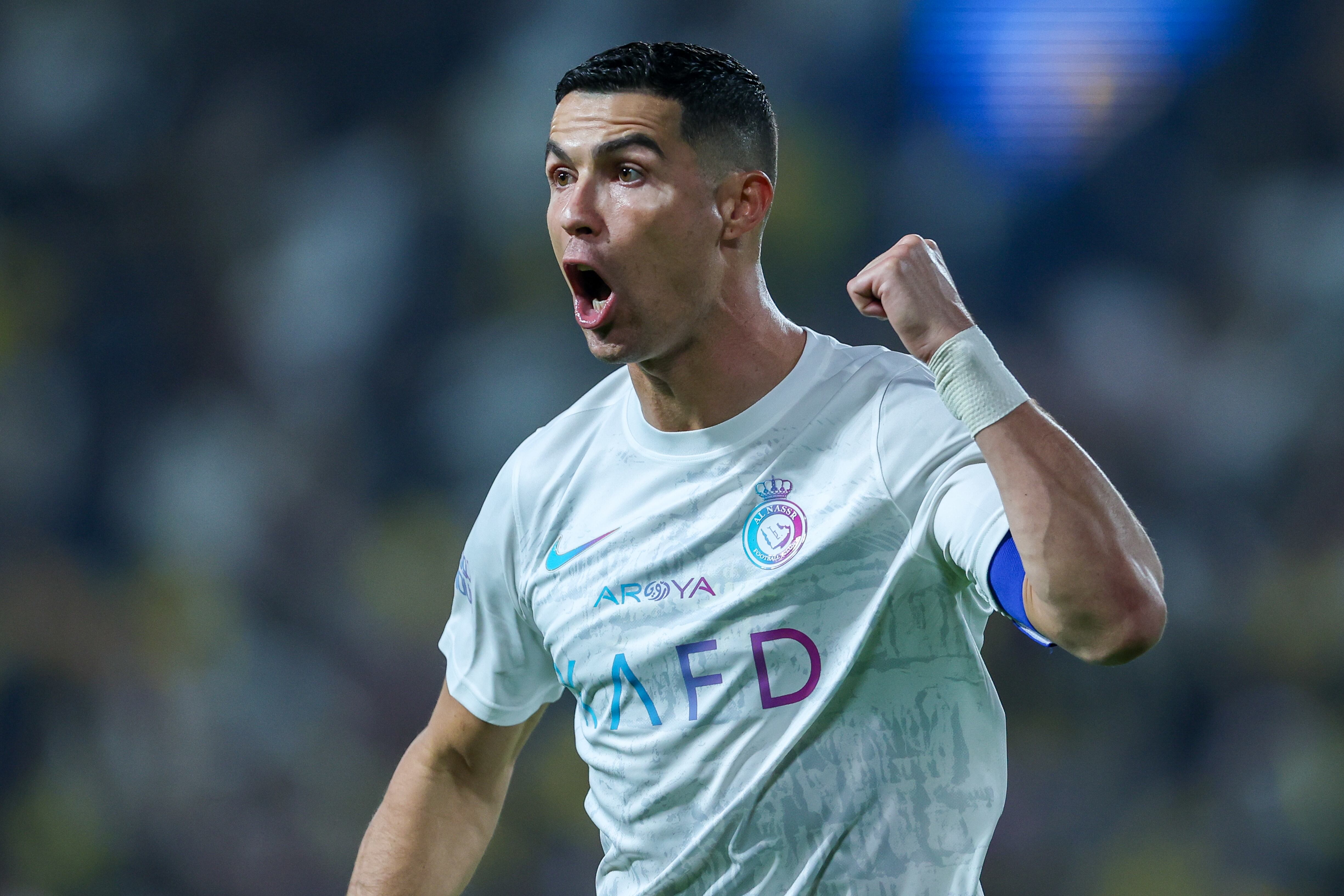 Cristiano Ronaldo en el triunfo ante Al-Riyadh | Foto: Yasser Bakhsh/Getty Images