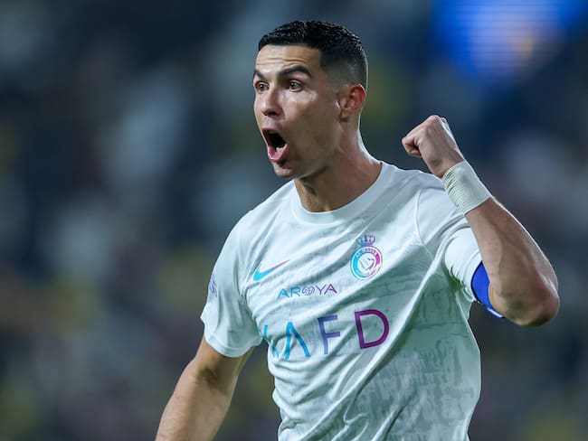 Cristiano Ronaldo en el triunfo ante Al-Riyadh | Foto: Yasser Bakhsh/Getty Images