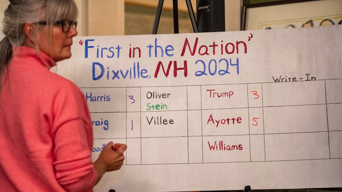 Harris y Trump empatan en caserío Dixville Notch, el primer resultado de las elecciones