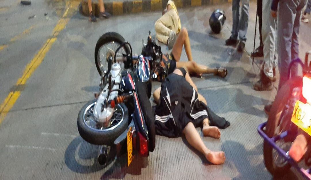 Tres heridos en accidente de tránsito en el centro de Bucaramanga