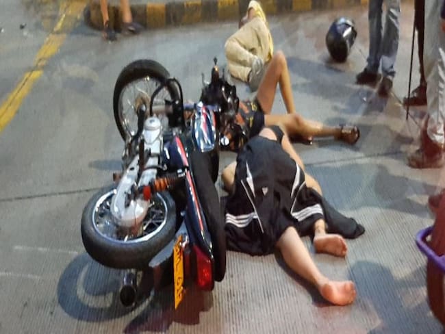 Tres heridos en accidente de tránsito en el centro de Bucaramanga
