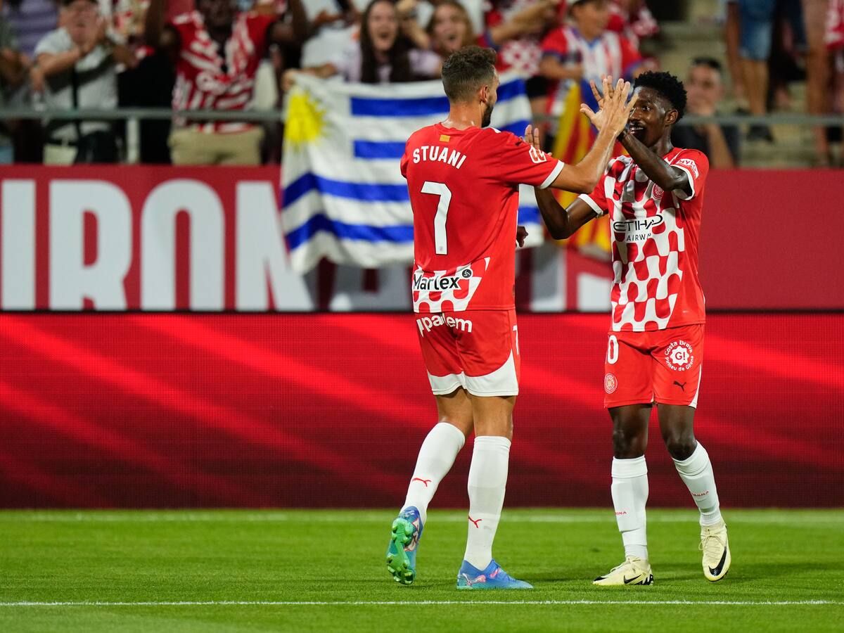 Yaser Asprilla debutó en la goleada del Girona contra Osasuna