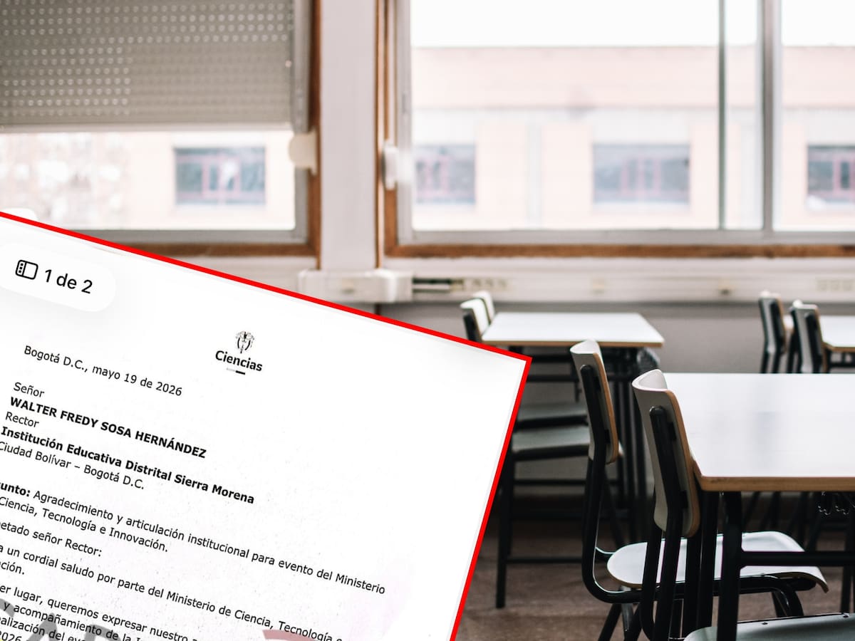 Esta es la carta de MinCiencias para solicitar el colegio Sierra Morena: “es para presentar avances”