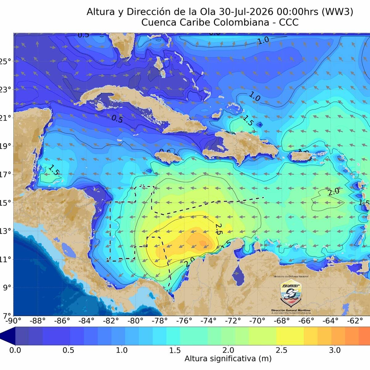 Velocidad del viento aumentará este 31 de julio y 1 de agosto en Cartagena: Dimar