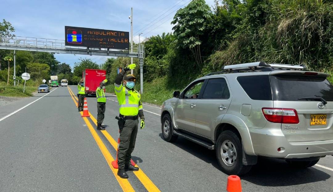 Plan Retorno en Manizales. Crédito: Policía de Tránsito y Transporte.