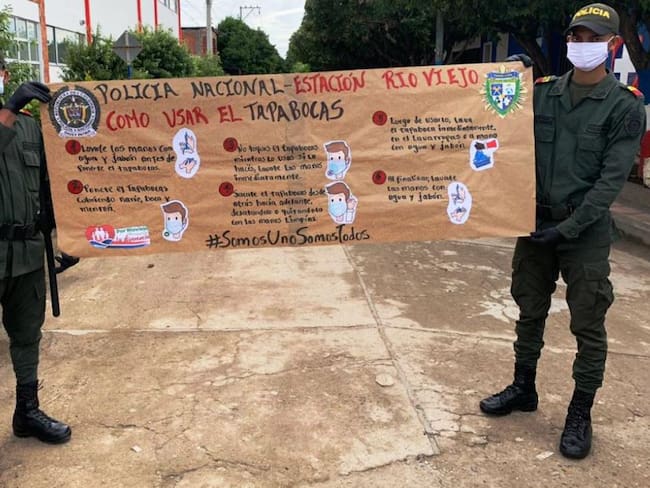 Campaña para concientizar sobre el uso de tapabocas en Bolívar