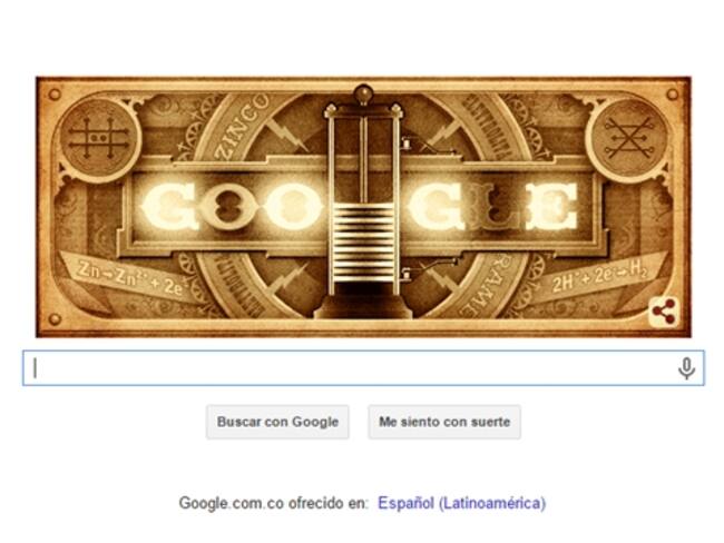 Doodle le rinde homenaje a Alessandro Volta, el hombre de la pila eléctrica